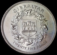 Gibraltar 25 Pence 1977