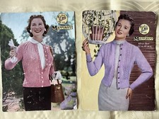 Marriners Silver Dew vintage knitting pattern x 2. 308 336. Cardigans ORIGINAL.