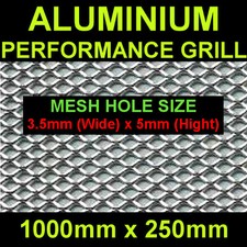 Silver Mesh Grill Aluminium Alloy Car Bumper Vent Metal Rhombic Grille Net 3,5x5