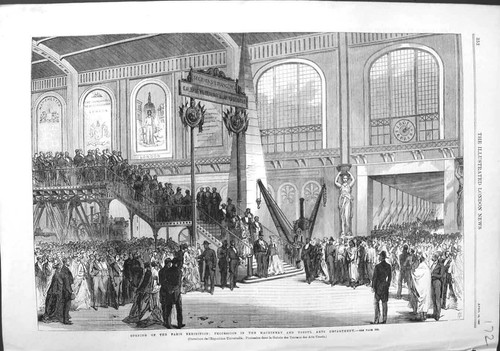 Old antique print - antique, 1867