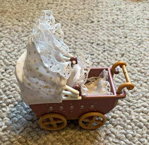 Sylvanian wooden pram - sylvanian,