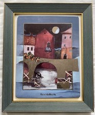 Rosina Wachtmeister Red House Silver Moon Framed Wall Picture Plaque Artis Orbis
