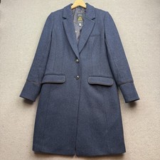JOULES Tweed Coat UK 10 Navy