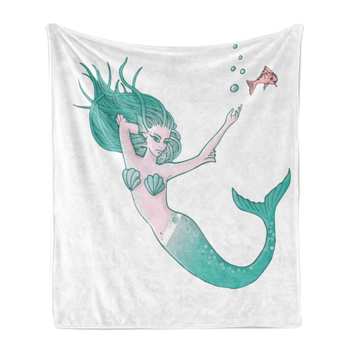 Mermaid soft flannel - soft, fleece