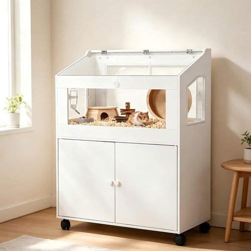 Wooden hamster cage - hamster,