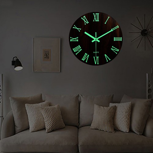 Round luminous wall clock - 12",