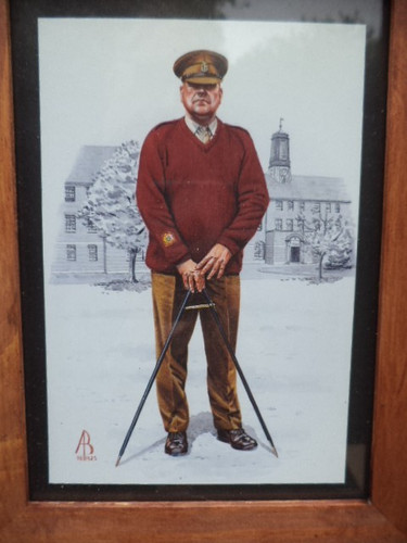 Military postcard framed - ,