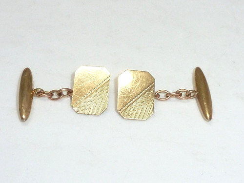Pair hallmarked 9ct - pair, yellow