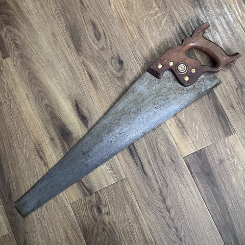 Antique hand rip saw - saw, crown