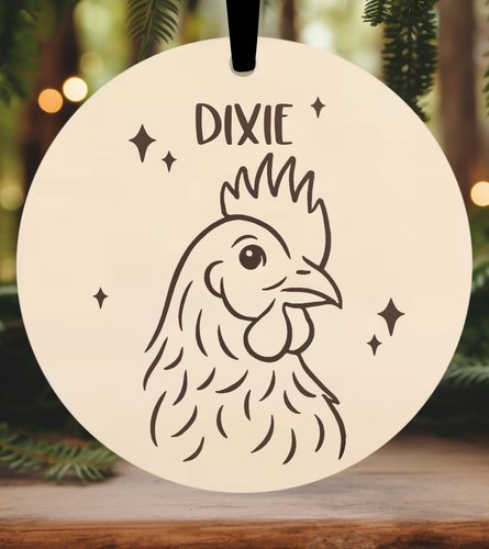 Chicken christmas bauble - chicken,