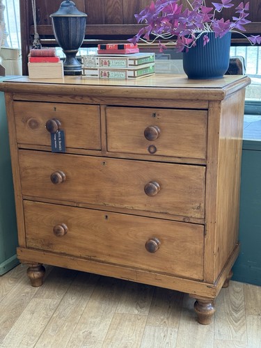 Victorian pine chest - victorian,