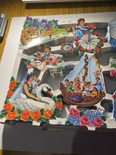 Vintage embossed die cut paper scraps MLP #1569 - VICTORIAN STYLE ROMANCE