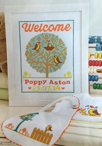 Cross stitch chart bird - cross,