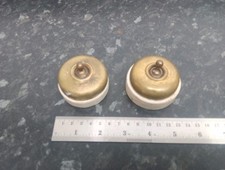 PAIR OF ANTIQUE BRASS AND