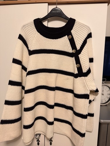 Navy and white striped - and,