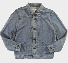 Mens LEVIS made & crafted Type 1 TRUCKER JACKET size L LARGE denim Big E vintage
