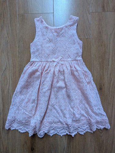 Pink lace sleeveless dress - h&m,