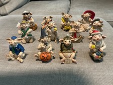 Danbury Mint Complete Set Of Pig Of The Month- 12 