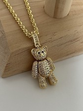 18ct G.F & CZ Stone Teddy Bear