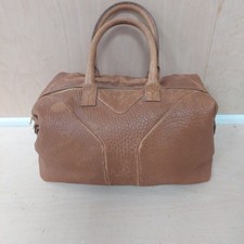 Yves Saint Laurent 'Y' logo leather Boston Handbag - Brown