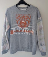 fab vintage tee and cake @topshop grey baseball bears sweatshirt, ladies size 10