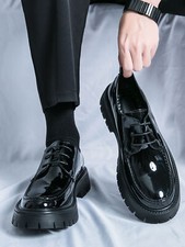 New Men's Green Chunky Leather