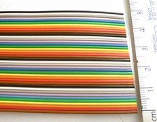 SAE Coloured Ribbon Cable AWG 28 7/36 300V 105'C 1 Metre OMR3