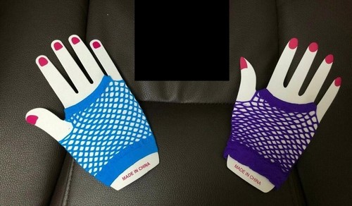 Fishnet fingerless gloves s - gloves, 80's