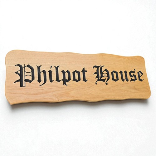 Personalised wooden house sign - personalised,