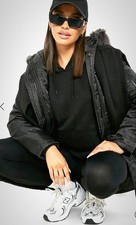 Boohoo Oversized Black Winter