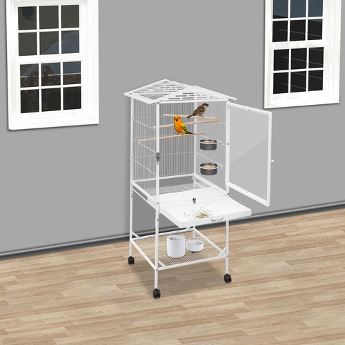 White iron bird cage - iron,