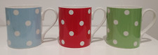 Cath Kidston Spotty Mug Cup By Churchill Tea Coffee Polka Dot Red/Blue/Green