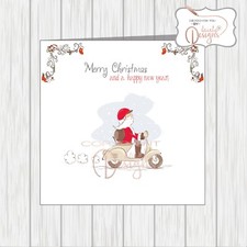 Scooter Christmas Card Santa
