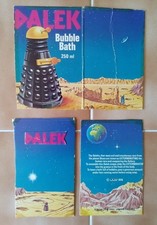 Dr Doctor Who Three Box Parts from 1976 Dalek Bubble Bath Pewter Toiletries RARE