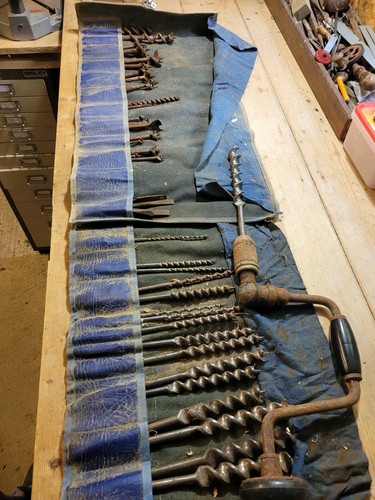 Vintage brace and rolls of - brace,