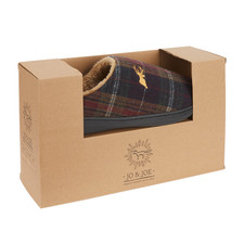 MENS TARTAN CHECK STAG MOTIF