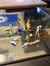 11 X Vintage Glass Animals And