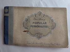 FULL SET OF 72 POPULAR PERSONALITIES IN CARRERAS ALBUM Oval Cigarette Cards