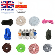 7MM Chunky Silk Braided Thick Round Cord Rope Shoelaces for Sneakers AF1 UK