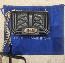 Black Leather Mini Crossbody Small Purse Bag Rebecca Minkoff
