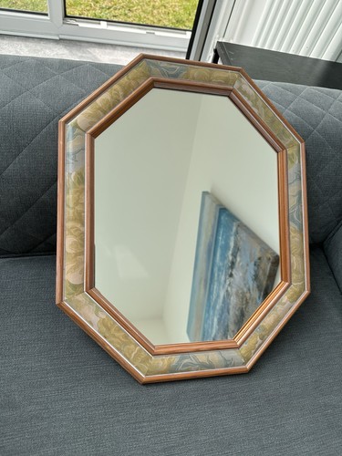 Vintage octagonal wall mirror - vintage,