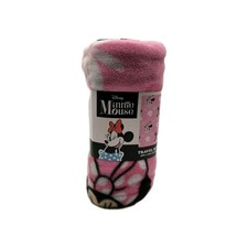 Disney Minnie Mouse Travel Blanket 40x50 Pink Fleece Throw Kids Cozy Bedding