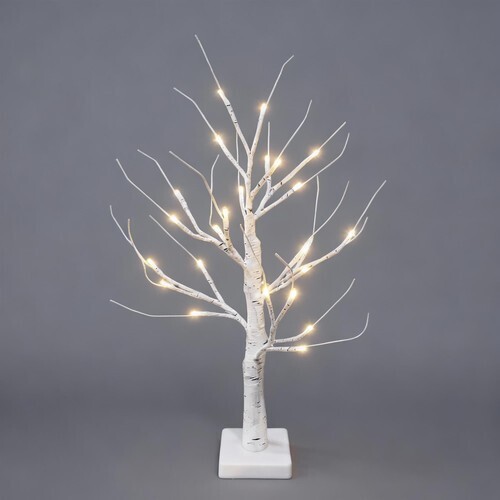 Pre lit white birch - white, twig