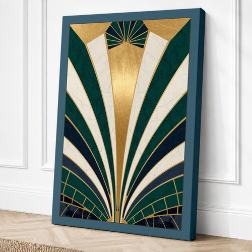 Deco symmetry art - deco, canvas