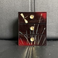 Vintage 1970/80’s Chinese Lacquer Effect  3 Drawer Chest Small From Take London