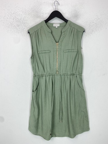 Apricot green plain mini shift - green,