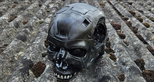 Terminator t800 damaged skull - terminator,