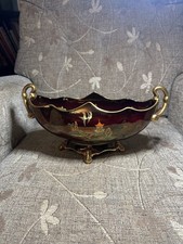 A STUNNING HUGE 10" CARLTON WARE MANTLE TWIN HANDLED VACE ROUGE ROYALE "MIKADO" 