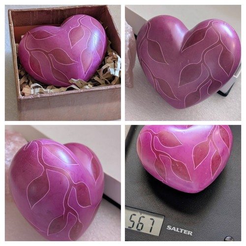 Large soapstone love heart - soapstone,