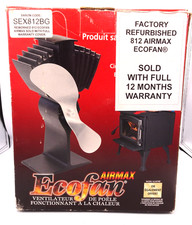 Boxed Airmax Ecofan Model 810 Ultrair Wood-Stove-Fan Boxed Nickel - Free UK P&P 